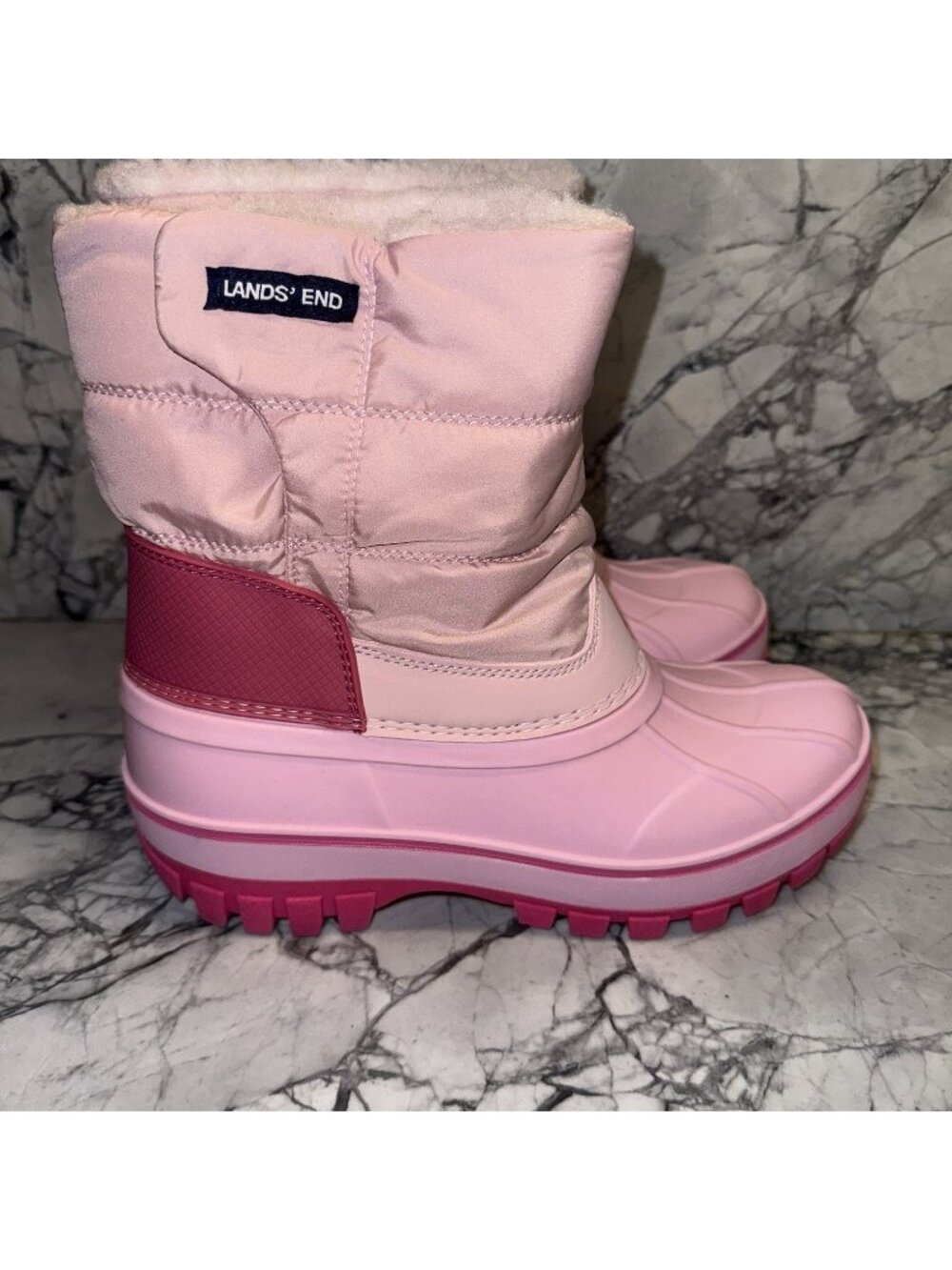 Lands End Kids 3Y Frost Insulated Waterproof Snow Boots Pink